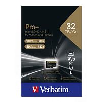 Карта памяти 32GB microSDHC Verbatim Pro+