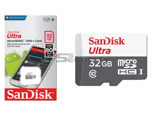 Карта памяти 32GB SanDisk Ultra microSDHC