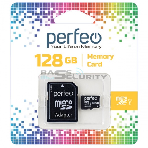 Карта памяти 128GB microSDXC UHS-1 V30 Perfeo