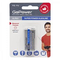 Батарейки 6LR61-1BL GoPower Super Power Alkaine Крона