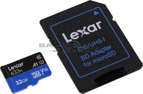Карта памяти 32GB microSDHC Lexar UHS-I 633x